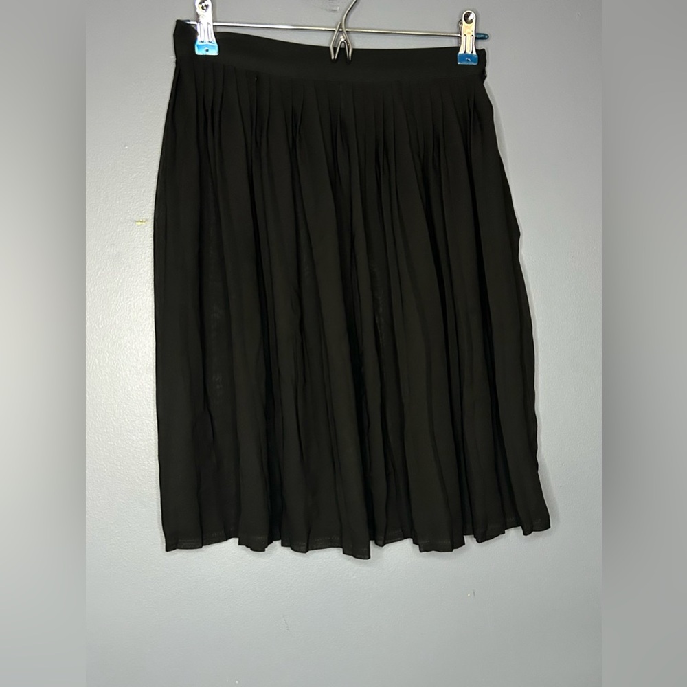 Americans Apparel‎ Sheer Chiffon Skirt Womens S Black Pleated Above Knee Sexy